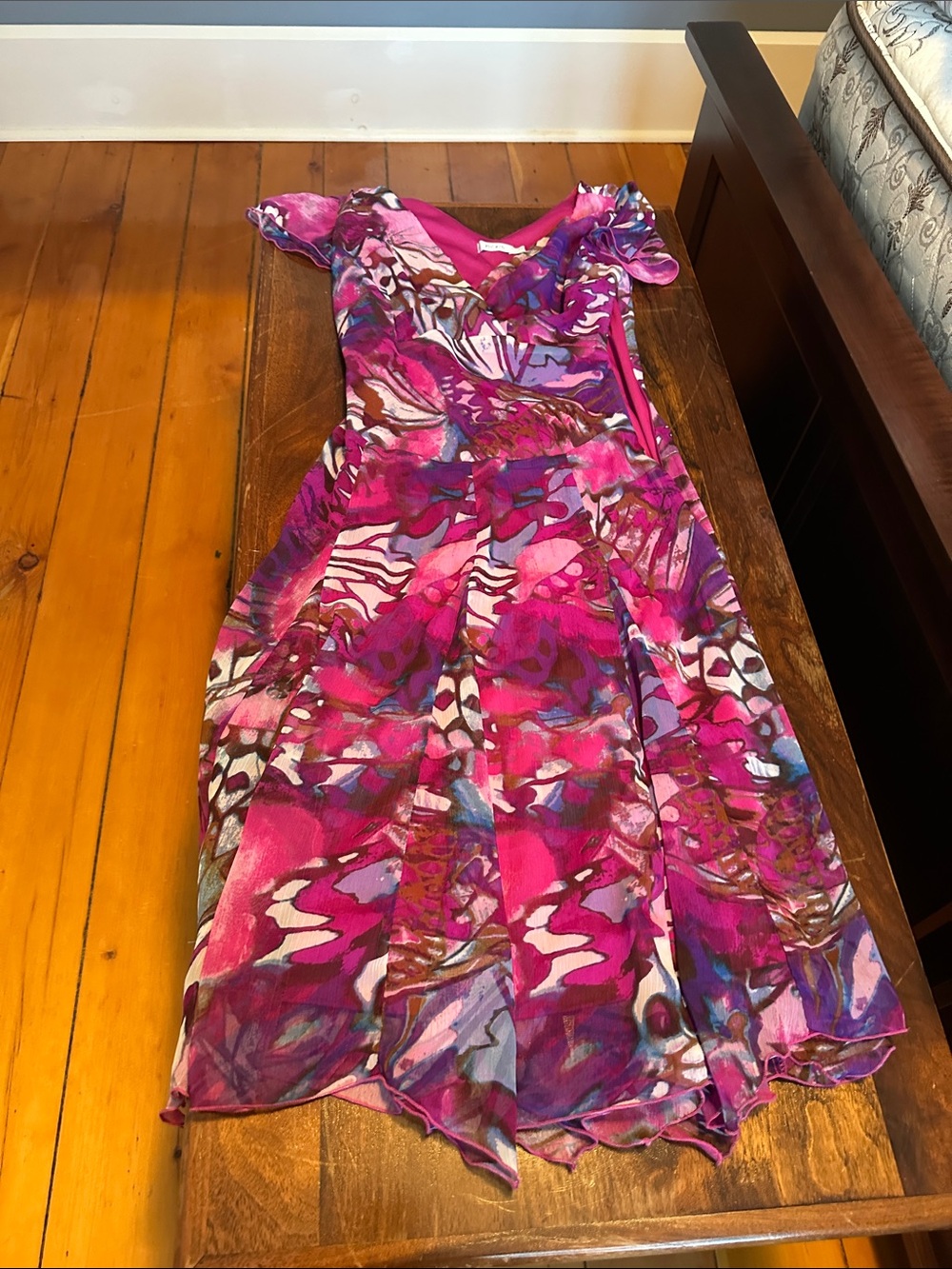 Ricki's Fuchsia & Purple Abstract Maxi Dress